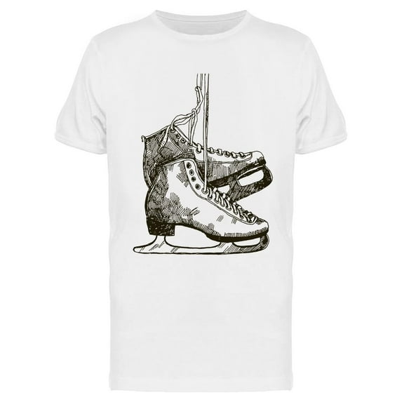 Hand Drawn Old Skates T-Shirt Men -Image by Shutterstock, Male x-Large