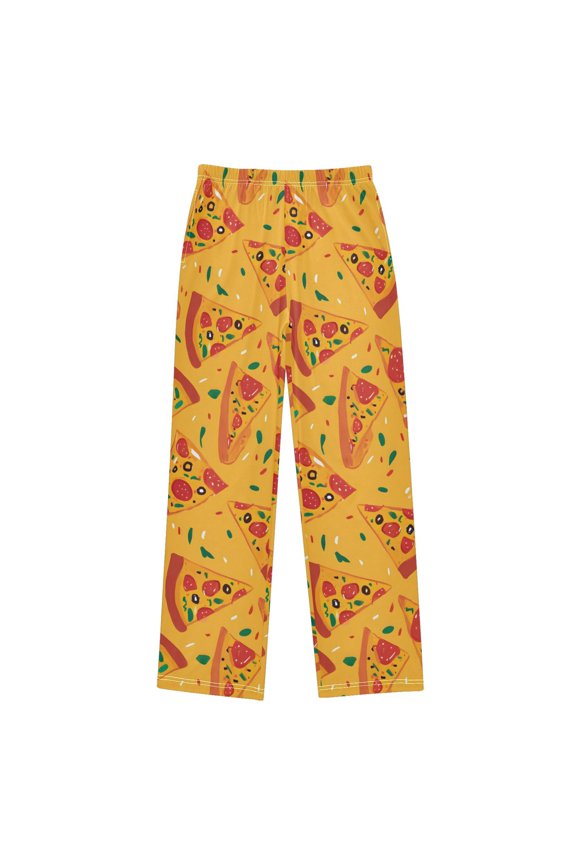 Hand Drawn Pizza Pattern Pajama Pants Soft Lightweight Lounge Pants Bottoms Sleep Pants Warm Comfy