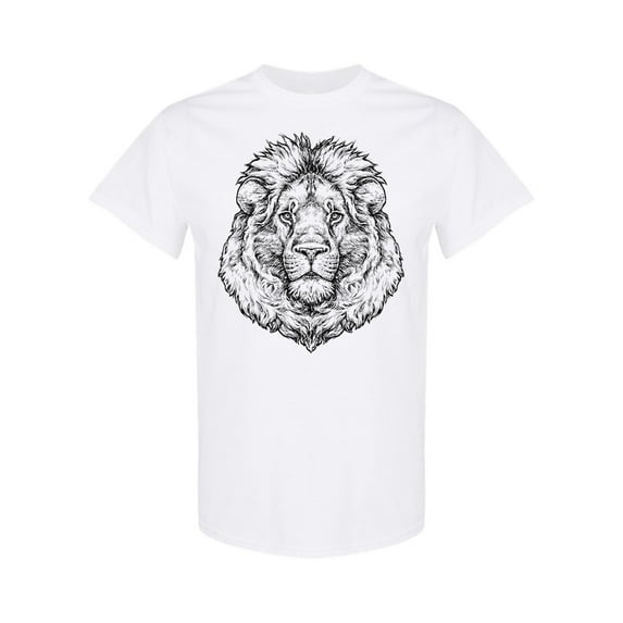 Hand Drawn Portrait Of Lion T-Shirt Men -Image by Shutterstock, Male Medium