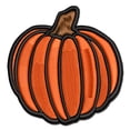 thumbnail image 1 of Hand Drawn Pumpkin Doodle Fall Thanksgiving Halloween Applique Multi-Color Embroidered Iron-On Patch - 2.0 Inch Mini, 1 of 5
