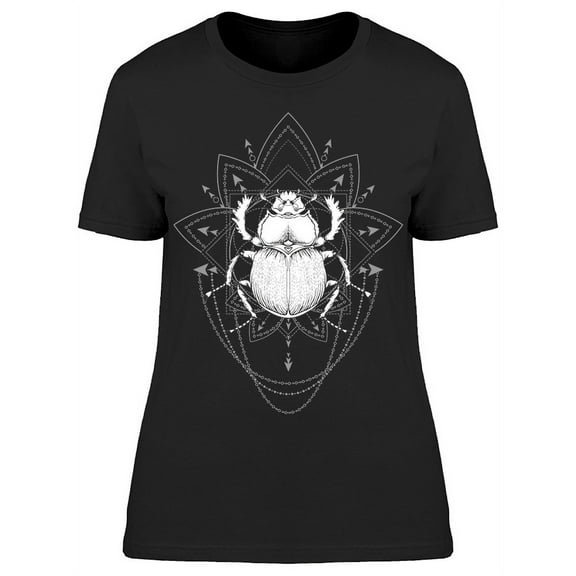 Hand Drawn Scarab T-Shirt Women -Image by Shutterstock, Female Small