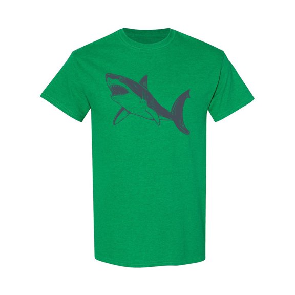 Hand Drawn Shark Design Tee Men's -Image by Shutterstock