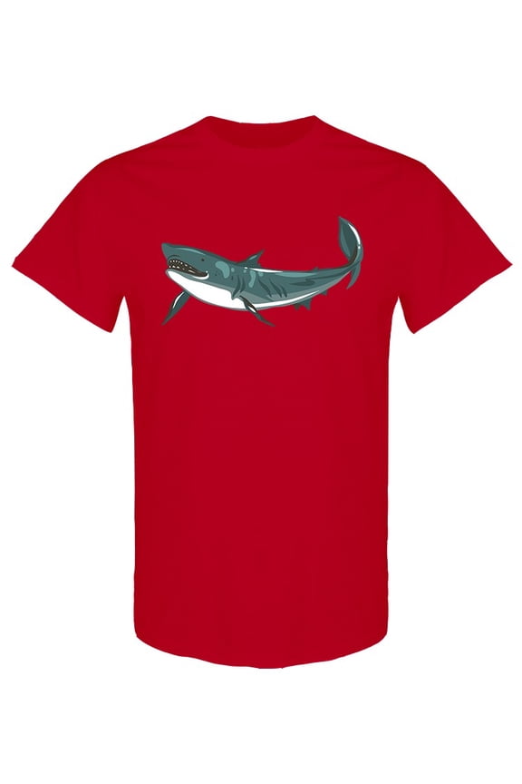 Hand Drawn Shark T-Shirt Men -Image by Shutterstock, Male Large