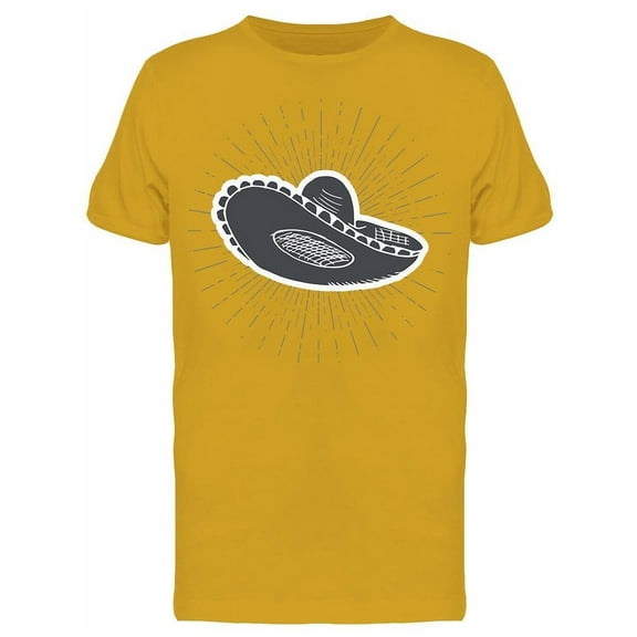 Hand Drawn Sombrero Mexican Art T-Shirt Men -Image by Shutterstock, Male Medium