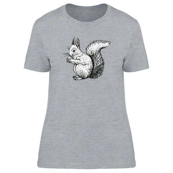 Hand Drawn Squirrel T-Shirt Women -Image by Shutterstock, Female Small