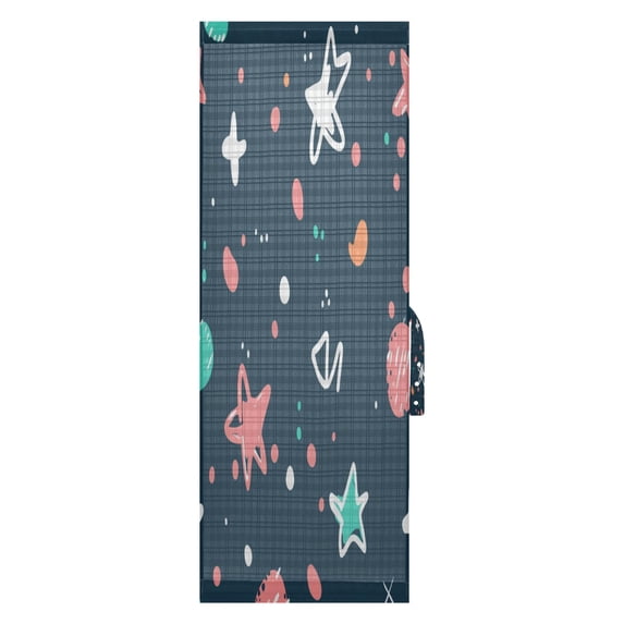 Hand Drawn Stars Door Side Curtain 54x40in Privacy Shade UV Protection Rod Pockets