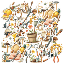 Hand-Drawn Stationery Stickers Construction Kids Stickers Toy Building Site Stickers for Laptops Notebooks Suitcases