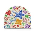thumbnail image 1 of Hand Drawn Style Graffiti Thick U Shape Acrylic Napkin Holder Non Slip Space Saving for Kitchen, 1 of 9