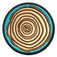 thumbnail image 1 of Hand Drawn Tree Rings Doodle Applique Multi-Color Embroidered Iron-On Patch - 3 Inch Medium, 1 of 5