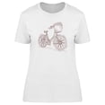 thumbnail image 1 of Hand Drawn Vintage Bicycle  T-Shirt Women -Image by Shutterstock, Female XX-Large, 1 of 2