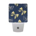 thumbnail image 1 of Hand Drawn Yellow Bows LED Night Light Sensor Lamp Plug-in Adjustable Brightness 2 Pack, 1 of 7