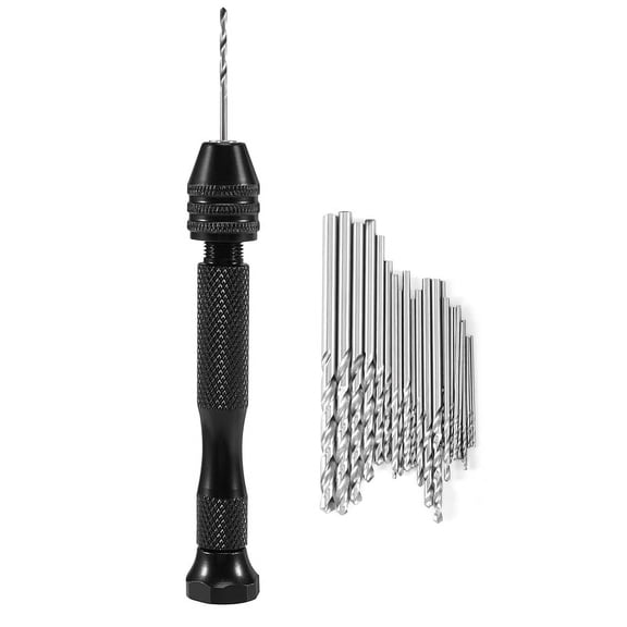 Hand Drill Bits Set 31Pcs Precision Pin Vise Micro-Mini Twist For Metal Wood, Delicate Manual Work, Electronic Assembling And Model Making, Diy Drilling