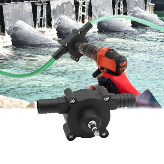 Hand Drill Water Transfer Pump Self-Priming Portable Battery Powered Liquid Pump Compact 20-30L/min Sturdy Plastic for Garden Irrigation Car Washing Home Water Removal Tool