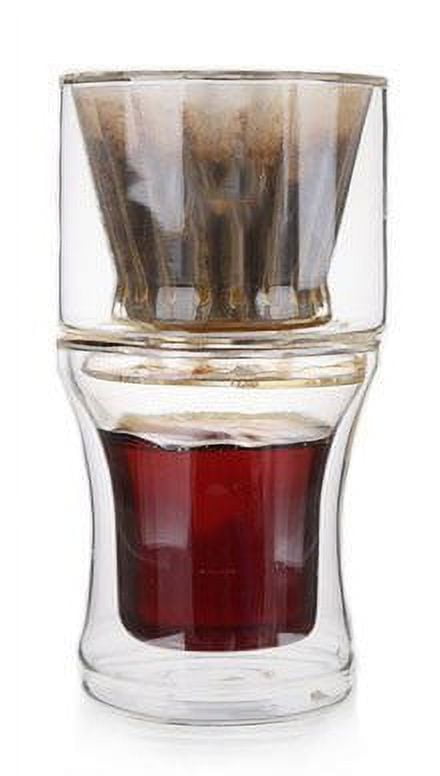 Hand Drip Coffee Maker Pour Over Double Borosilicate Glass Wall Set