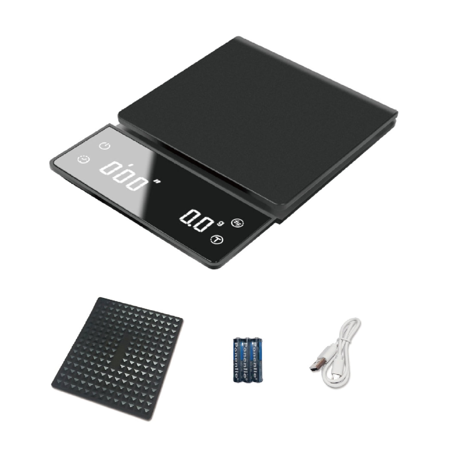 Hand Drip Coffee Scale Kitchen Food Weight Scale with Precision Sensors LED