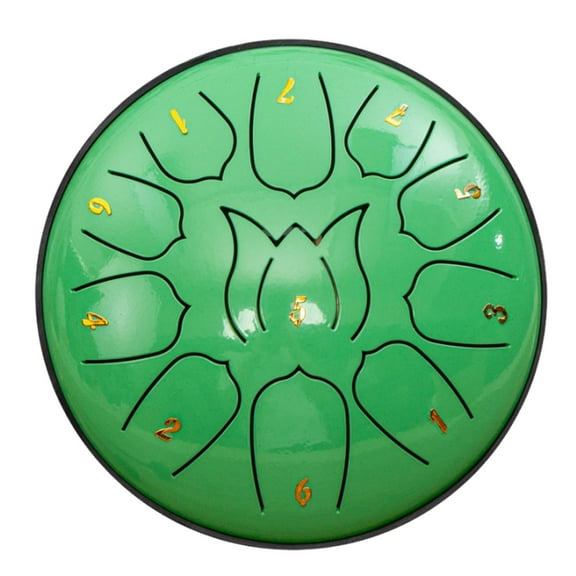 Hand Drum 11 Tone Steel Tongue Drum Percussion Instrument Portable Meditation Drum for Children Adults Relaxation
