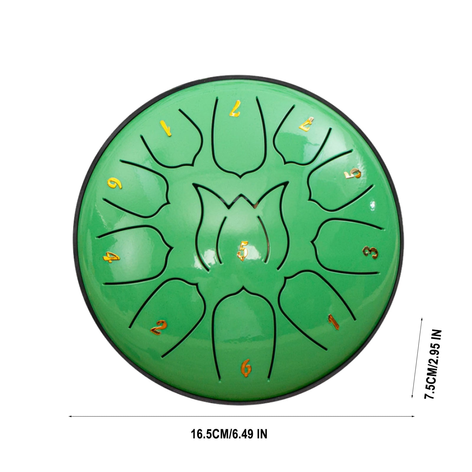 Hand Drum 11 Tone Steel Tongue Drum, Portable Steel Drum Instrument for Music Meditation Therapy Yoga, Carbon Steel Handpan with Bag Beater
