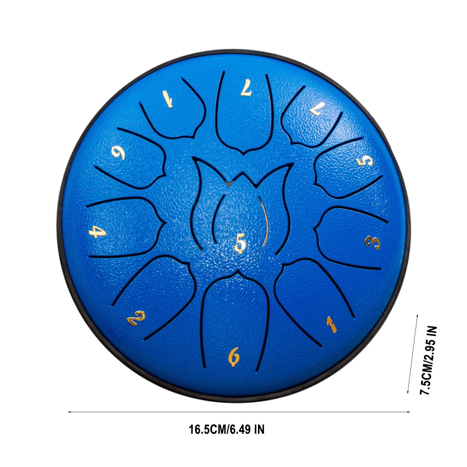 Hand Drum 11 Tone Steel Tongue Drum, Portable Steel Drum Instrument for Music Meditation Therapy Yoga, Carbon Steel Handpan with Bag Beater