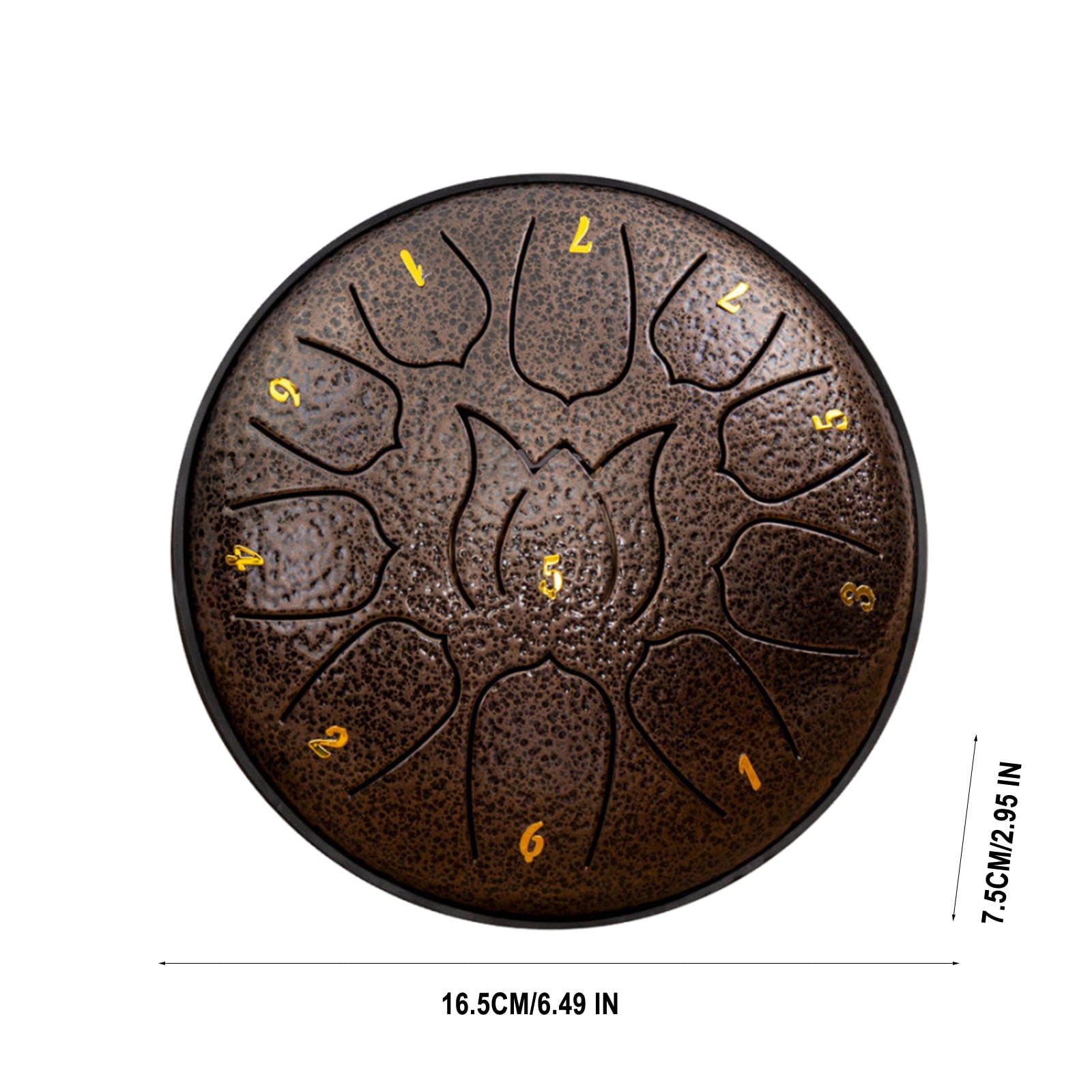 Hand Drum 11 Tone Steel Tongue Drum, Portable Steel Drum Instrument for Music Meditation Therapy Yoga, Carbon Steel Handpan with Bag Beater