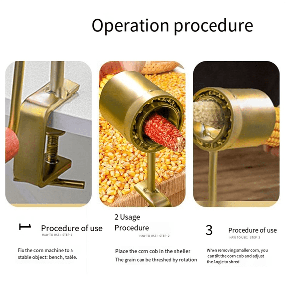 Hand Dry Corn Peeler Manual Rapid Corn Thresher Machine Kitchen Corn Sheller Stripper Gadgets Tools for Kitchen Gadgets,1 x Corn threshing machine