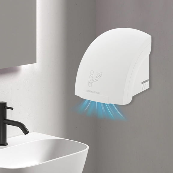 Hand Dryer 1200W Automatic, High Speed Commercial Wall Mounted Hand Dryer with Infrared Sensor, Hot & Cold Air Adjustable, 10-15s Fast Drying, Pure Copper Motor, ABS Touchless Hand Blower