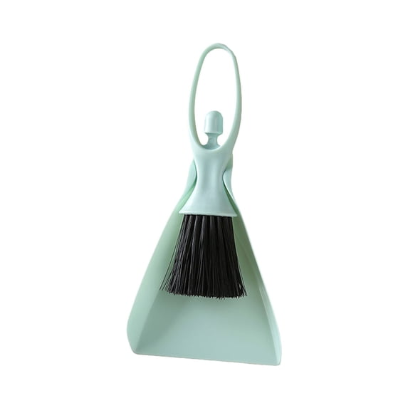 Hand Dustpan and Brush Set, Mini Plastic Hair Brush and Dustpan Set, Portable Lightweight Whisk Broom and Dustpan Set with Hanging Design For Kitchen Countertop and Table Keyboard