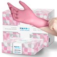 thumbnail image 1 of Hand-E Nitrile Gloves (M) 1,000 Count Bulk Case - Disposable, Pink, Powder and Latex Free Gloves, 1 of 7