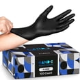 thumbnail image 1 of Hand-E Nitrile Gloves (X Large) 100 Count - Disposable, Black, Powder and Latex Free Gloves, 1 of 13