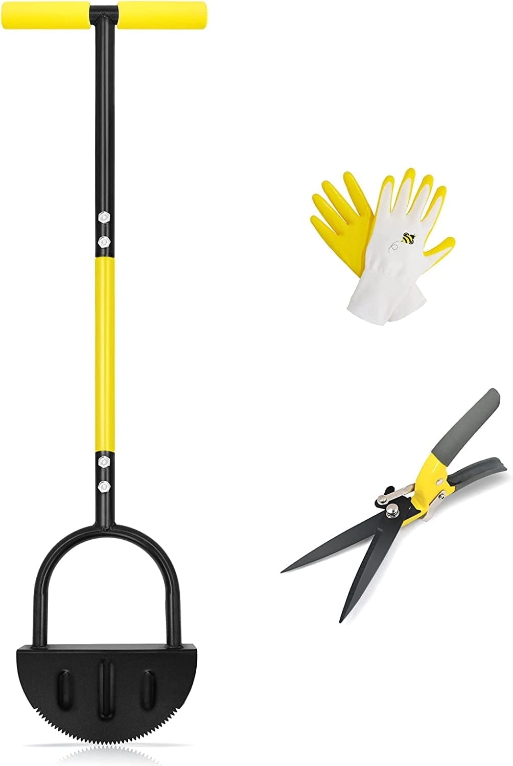 Hand Edger, Saw-Tooth Garden Edger, Half Moon Step Edger Manual Lawn Edger Set