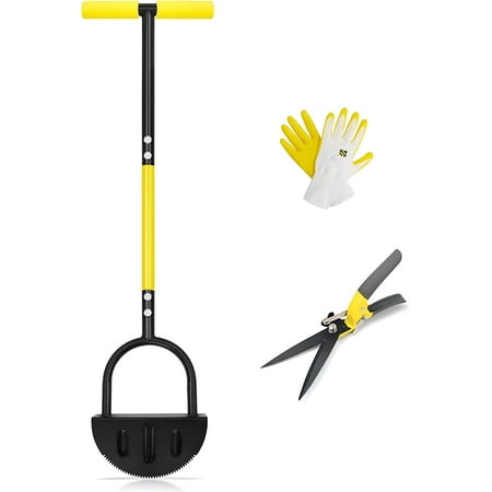 Hand Edger, Saw-Tooth Garden Edger, Half Moon Step Edger Manual Lawn Edger Set