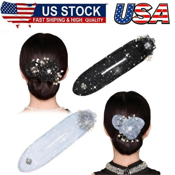 Hand Embroidered Flowers Hair Accessory Set for Women and Girls - French Hair