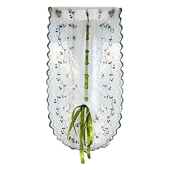 Hand-Embroidered Voile Door Curtain, Semi-Sheer Tassel Drape for Kitchen Café Window Or Room Divider, 25X22 Inch Polyester Chiffon Panel, Easy Rod-Pocket Installation, Boho Home & Shop , , 1*Curtain