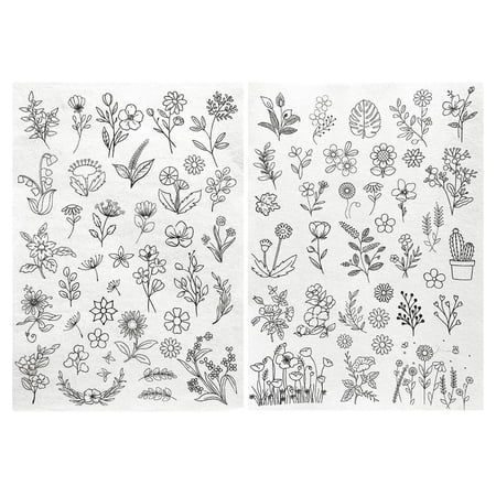 Hand Embroidery Pattern Stick Water Soluble Embroidery Stabiliser Transfer Patch Paper For Clothes Backing DIY Craft Making TT2312062-3