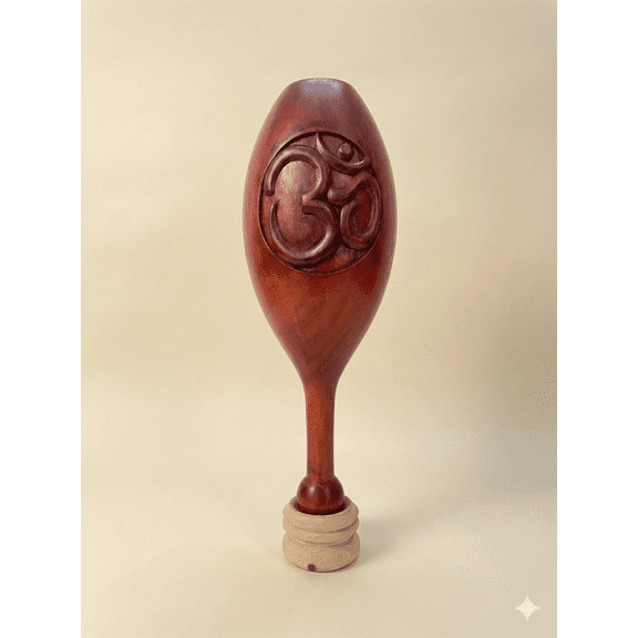 Hand Engraved Om - Rosewood Indian Clubs Limited Edition Mugdar For Shoulder Mobility, Grip & Strength Training and Home Gym (2 kg or 4.40 lbs)