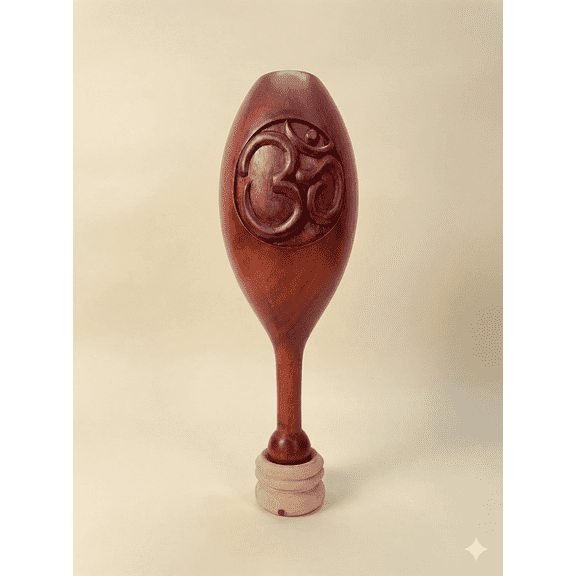 Hand Engraved Om - Rosewood Indian Clubs Limited Edition Mugdar For Shoulder Mobility, Grip & Strength Training and Home Gym (5kg or 11 lbs)