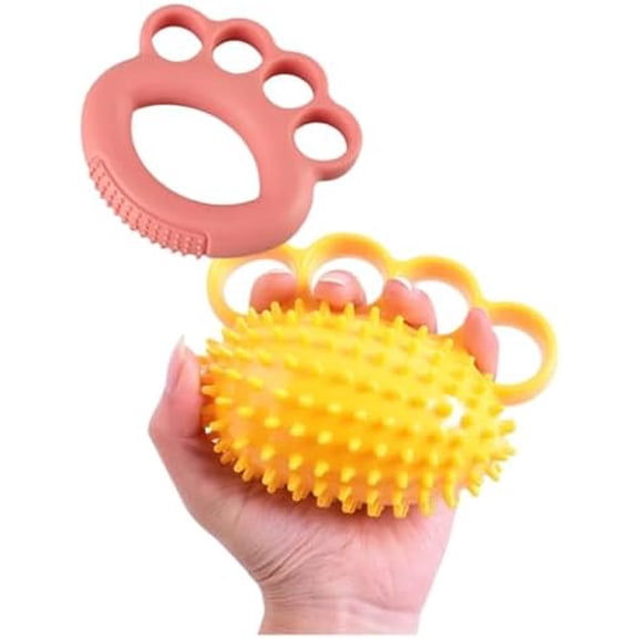 Hand Exercise Ball & Hand Grip Strengthener for Stress Relieve, Strength, Flexibility, Stroke Recovery, Arthritis, Anxiety, Physical Therapy and Muscle Massage as Rehabilitation Training Equipment,