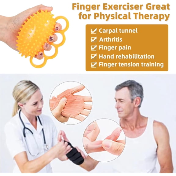 Hand Exercise Stress Ball - Grip Strength Trainer, Hand Strengthener for Physical Therapy, Finger Strengthener, Squeeze Ball for Rehabilitation & Hand Massage, for Adults, Seniors & Disabled