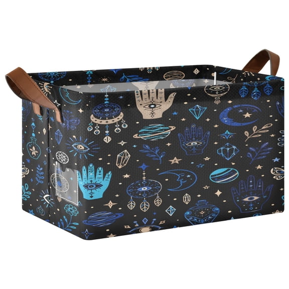 Hand Eyes Foldable Storage Large Fabric Storage Baskets Organizer Storage Bins with Handles for Shelves