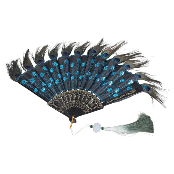 Hand Fan Embroidered Hand Fan for Weddings and Dance Performances Costume Parties Colorful