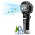thumbnail image 1 of Hand Fan with Water Cooling, Fan Small with Cooling Mist Spray, USB Rechargeable Battery Mini Fan 4000 mAh, Hand Fan Foldable Water Sprayer for Summer Outdoor, Black, 1 of 6