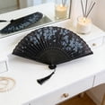 thumbnail image 1 of Hand Fans for Women Foldable,Handheld Chinese Folding Fan,Bamboo Silk Folding Fan Handheld,Antique Style Fan for Women Wedding Decoration Dancing Party, 1 of 6