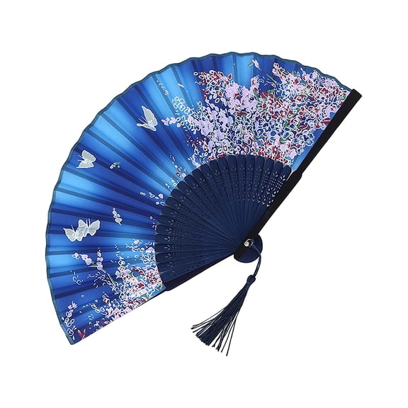 Hand Fans for Women Foldable, Large Hand Fans for Dance, 8 in Bamboo Frame, Black and White Home Decor, Butterfly Decorations, Summer Gatherings, 1 Pc