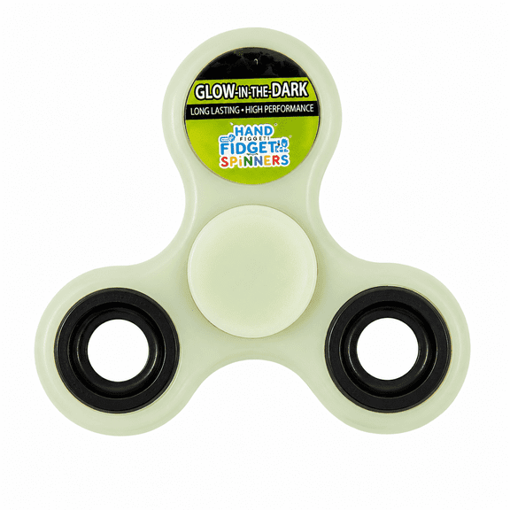 Hand Fidget Spinner – Coated Steel Bearings for Long-Lasting Spin, Focus & Fun - Glow-White