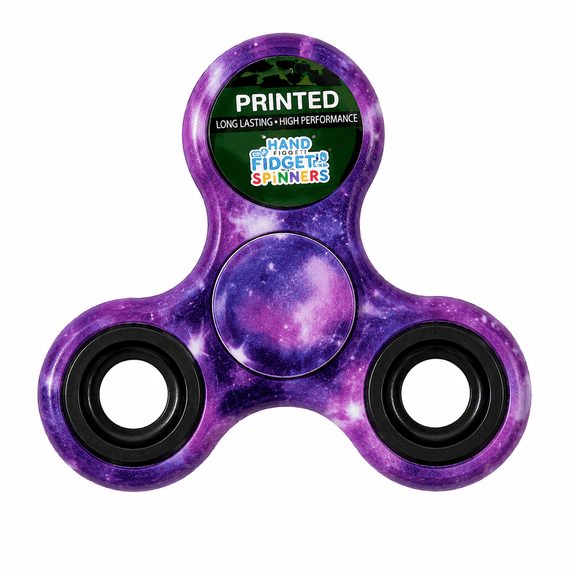 1 Pack Hand Fidget Spinner – Coated Steel Bearings for Long-Lasting Spin, Focus & Fun - Printed-Purple