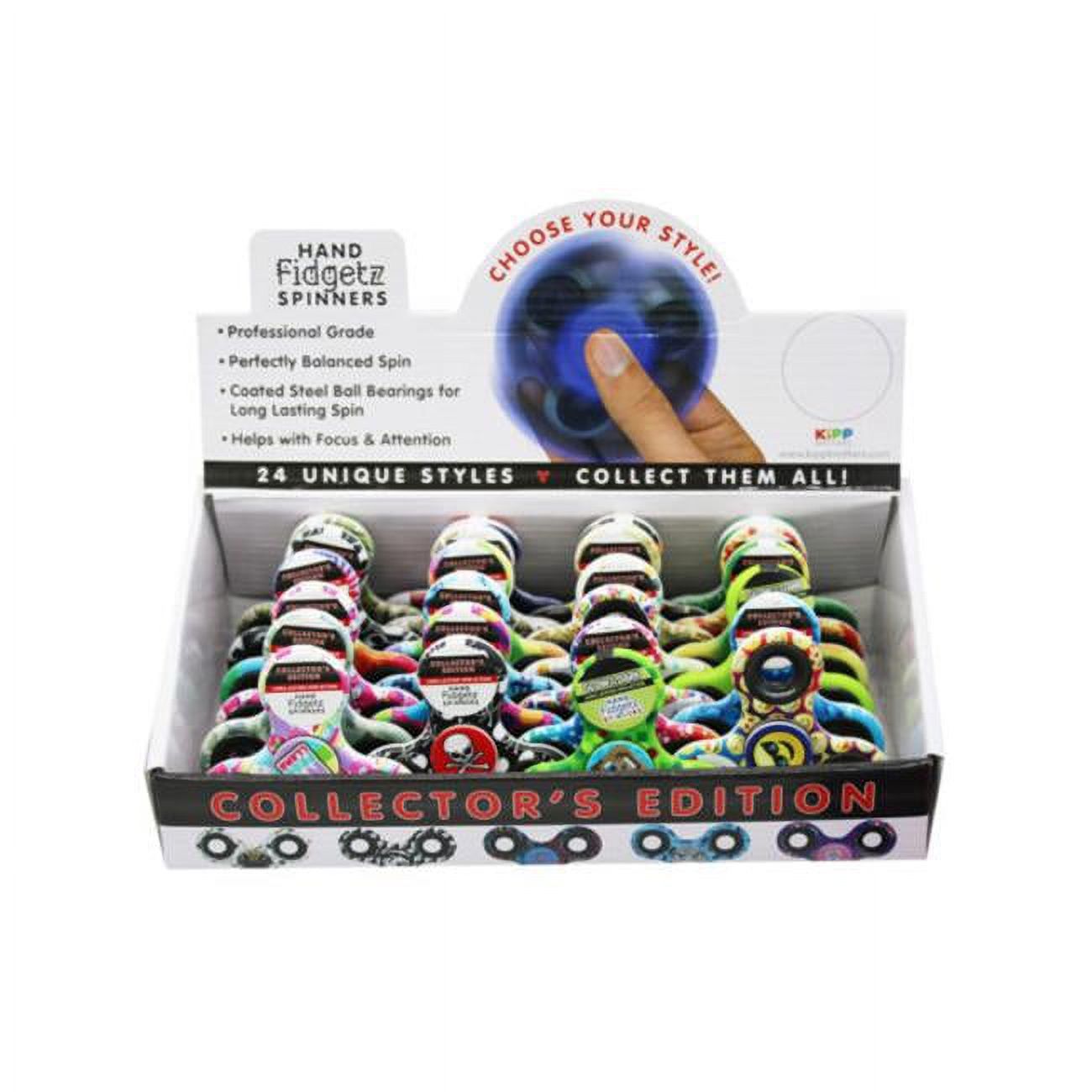 Fidgetz Hand Fidgetz Spinner - Assorted Collector Designs PDQ Display - Pack of ...