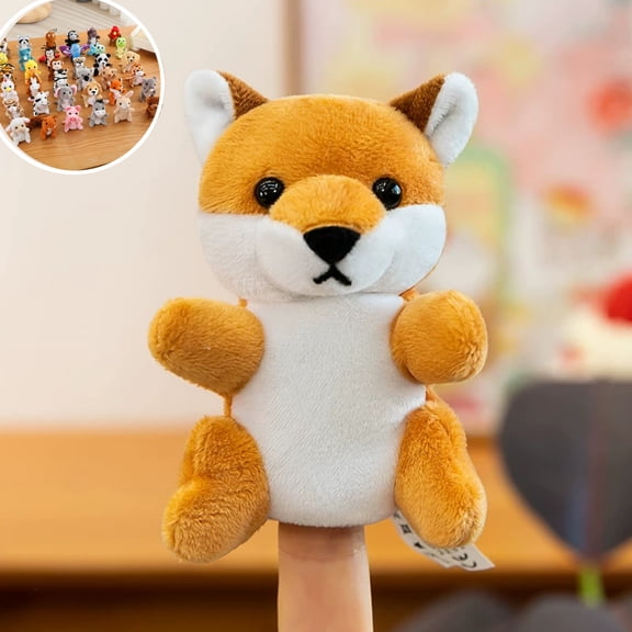 Hand Finger Puppet Fox Plush Finger Toy - Cartoon Animal Interactive Story Finger Pupppet Toy Doll Birthday Gift