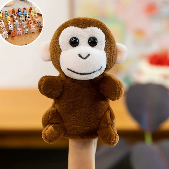 Hand Finger Puppet Monkey Plush Finger Toy - Cartoon Animal Interactive Story Finger Pupppet Toy Doll Birthday Gift