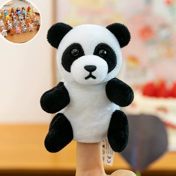 Hand Finger Puppet Panda Plush Finger Toy - Cartoon Animal Interactive Story Finger Pupppet Toy Doll Birthday Gift