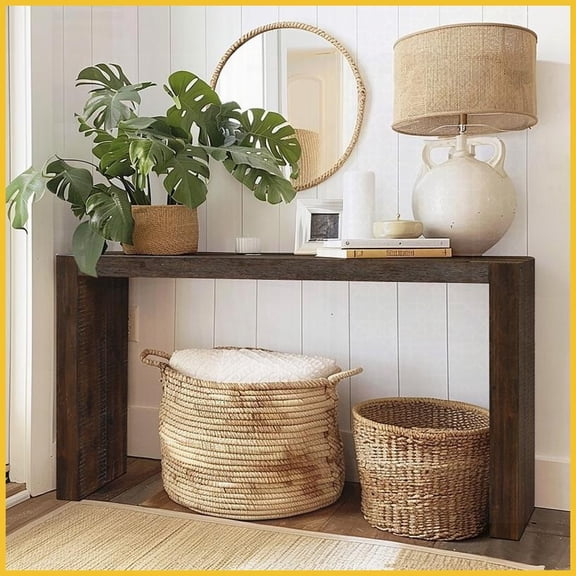 Hand-Finished Solid Wood Coffee Table with Rounded Edges – Space-Saving Multifunctional for Small Spaces