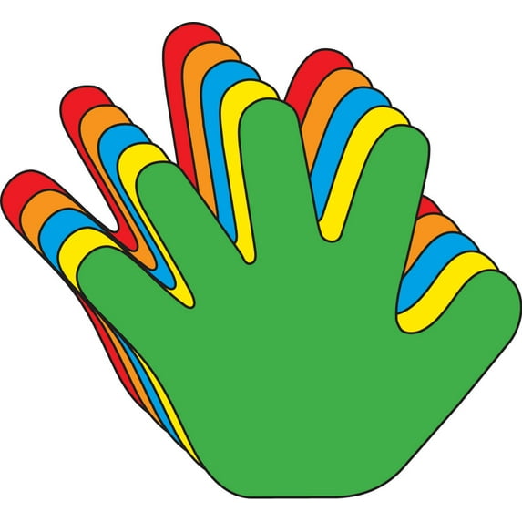 Hand Foam Assorted Color Creative Cut-Outs, 5.5in, 15 pcs